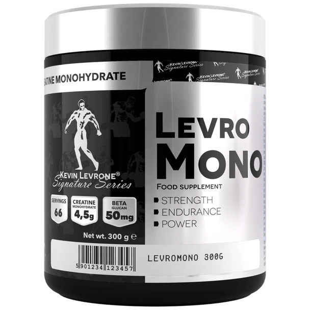 LEVRONE Levro Mono creatine monohydrate powder 300g tub - Kevin Levrone Signature Series Silver Line