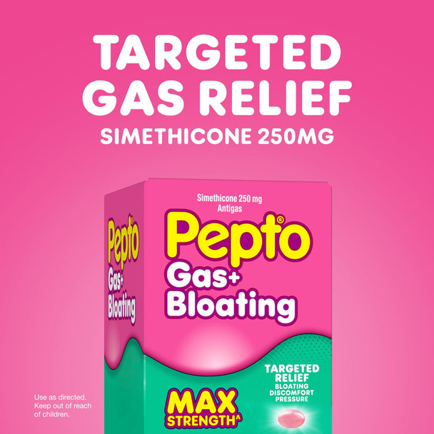 Pepto Gas + Bloating Simethicone 250 mg Softgels 50 Count