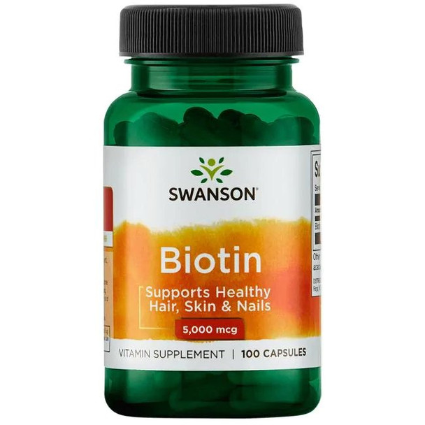 Swanson Biotin 5000mcg 100 caps