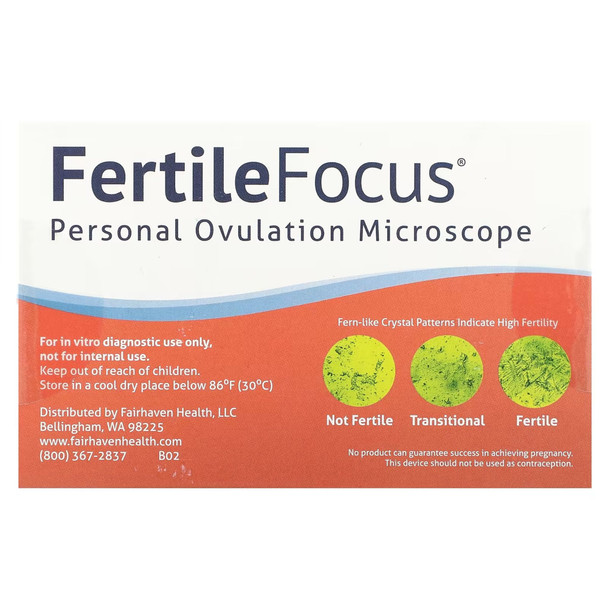 Fertil Focus Personal Ovulation Microscope Back Label