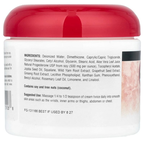 Source Naturals Progesterone Cream, 4 oz (113.4 g) Ingredients