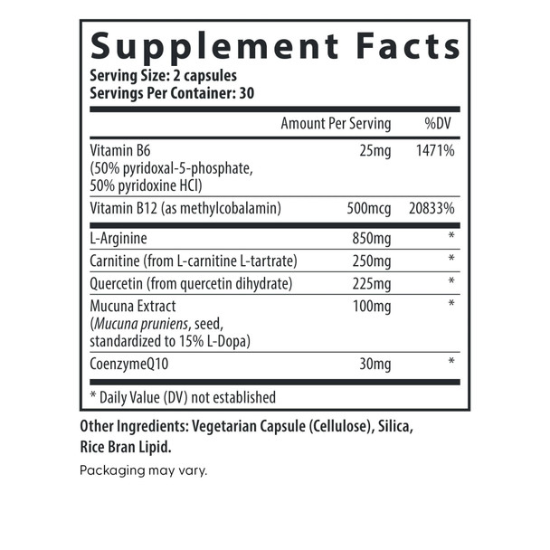 MotilityBoost® For Men 60 Caps Ingreidents