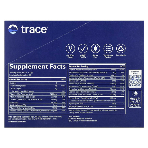Trace Minerals Power Pak Non-GMO - Lemon Lime - 30 Stick Packs Additional Product Image 9