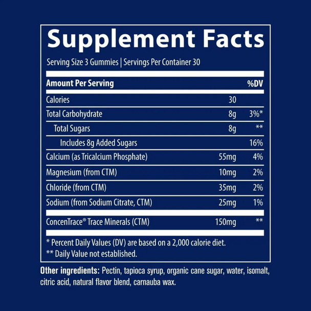 Trace Minerals ConcenTrace Gummy- Natural Pineapple Flavor - 90 ct Additional Product Image 5