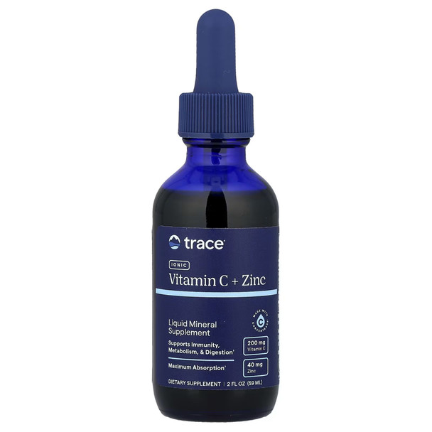 Trace Minerals Ionic Zinc +Vitamin C - 59ml Ingredients Panel