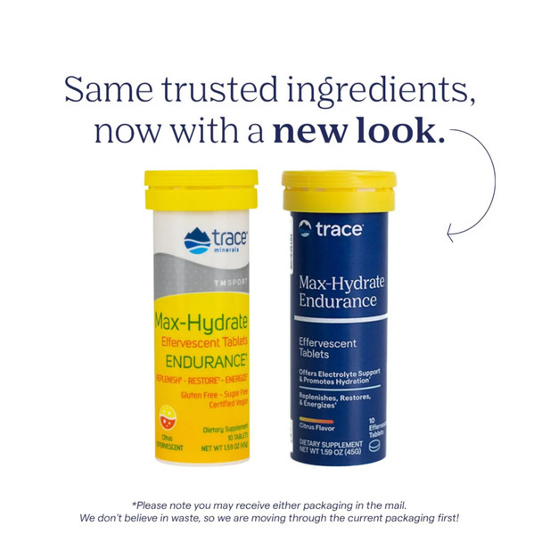 Trace Minerals Max-Hydrate Endurance Effervescent Tablets - Citrus Flavor Main Product Image