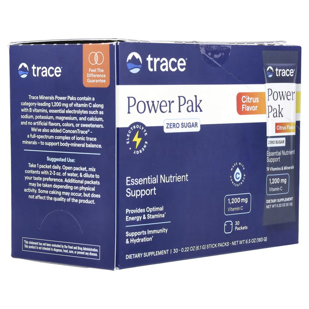 Trace Minerals Electrolyte Stamina PowerPak Sugar Free Keto - Citrus Additional Product Image 9