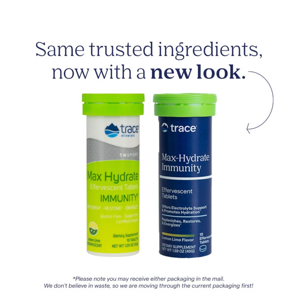 Trace Minerals Max Hydrate Immunity Effervescent Tablets - Lemon Lime Additional Product Image 3