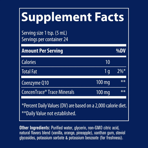 Trace Minerals Liquid CoQ10 - 118 ml Ingredients Panel
