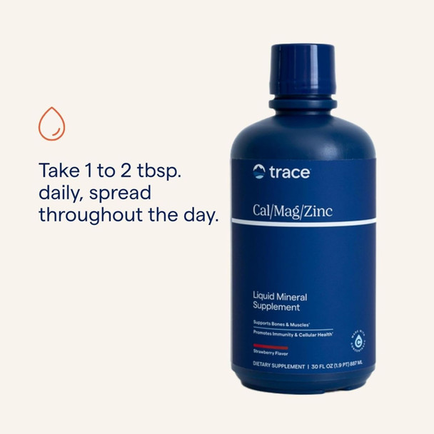 Trace Minerals, Liquid Cal/Mag/Zinc - Strawberry 887 ml Additional Product Image 6