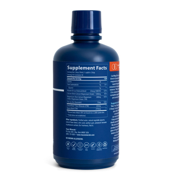 Trace Minerals, Liquid Cal/Mag/Zinc - Piña Colada 887 ml Ingridents
