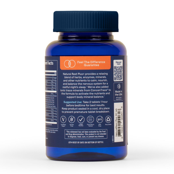 Trace Minerals, NaturalRest Plus+ 60 tabs Additional Product Image 3