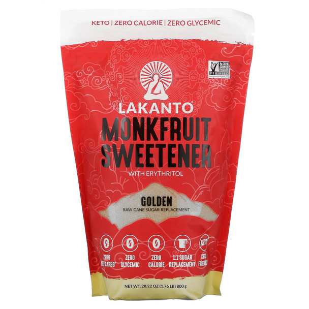 Lakanto Monkfruit Sweetener with Erythritol Golden 800g