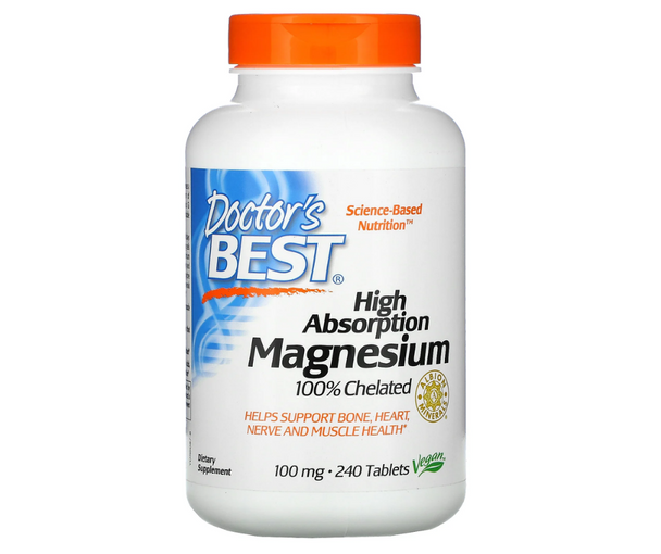 Doctor's Best High Absorption Magnesium 100% Chelated with Albion Minerals