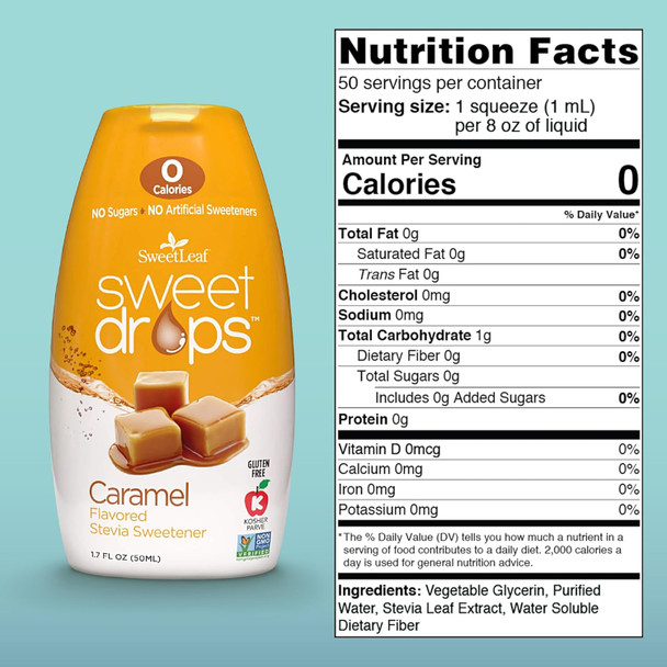 Sweetleaf Sweet Drops - Flavored Stevia Sweetener Caramel 1.7 fl.oz