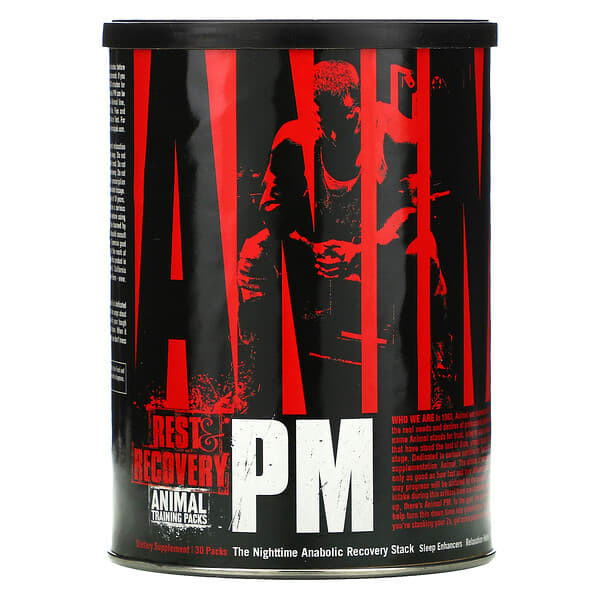 Universal Nutrition Animal PM 30 pack Supplement Facts Panel