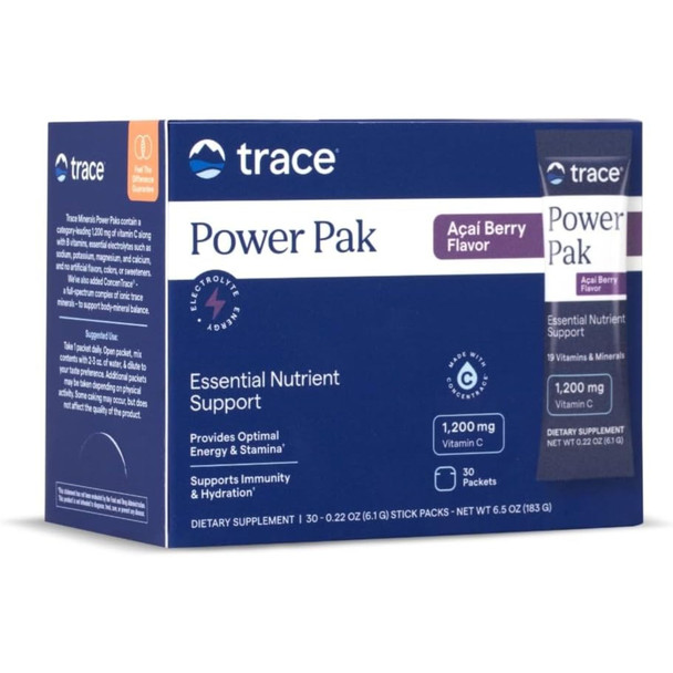 Trace Minerals Power Pak Electrolyte Drink Mix – Acai Berry, 30 Stick Packets Additional Product Image 8