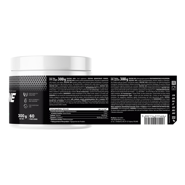Trec Nutrition Creatine 100% 300g Ingredients Panel