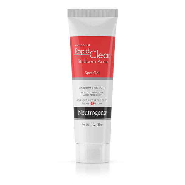 Neutrogena Rapid Clear Stubborn Acne Spot Gel with Maximum Strength 10% Benzoyl Peroxide Acne Main Product Image