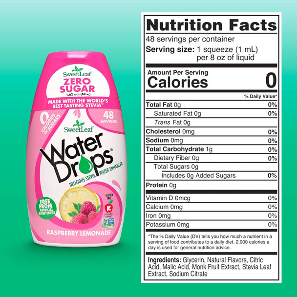 SweetLeaf Water Drops Raspberry Lemonade 48ml