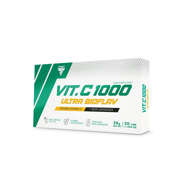 Trec Nutrition Vitamin C 1000 Ultra Bioflav 30 Caps Supplement Facts Panel