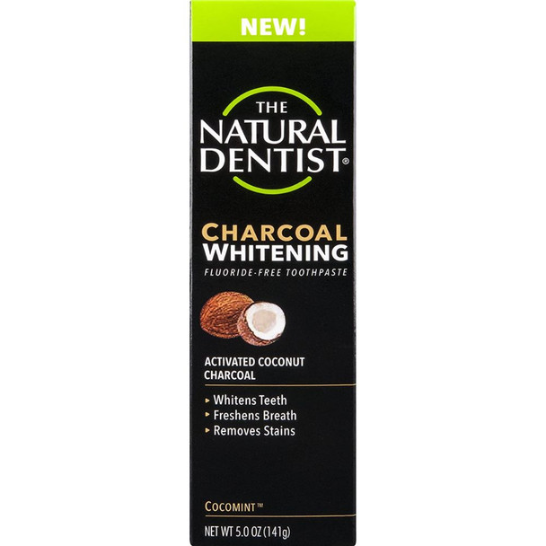 The Natural Dentist Charcoal Whitening Toothpaste - With Fluoride Cocomint 5 oz_3