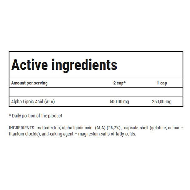 Trec Nutrition Ala 250 60 Caps Ingredients