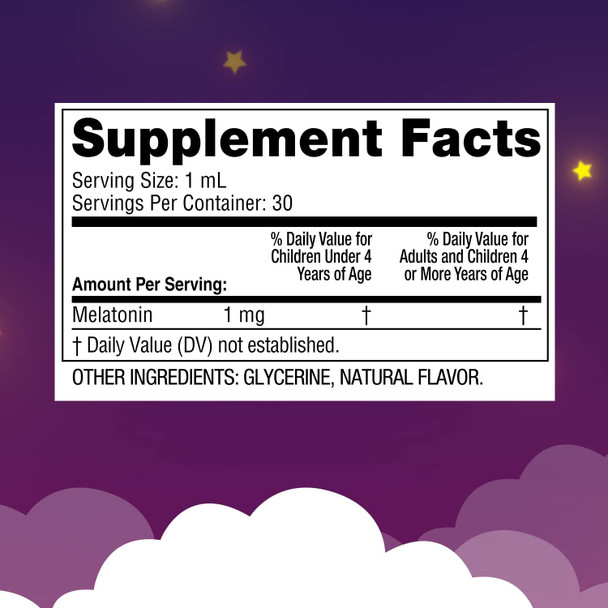 Zarbee's Kids Sleep Supplement Liquid with 1mg 30ml Ingredients