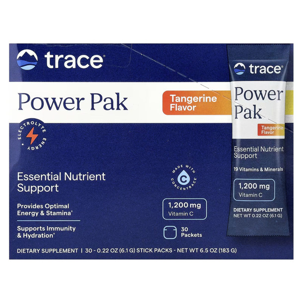 Trace Minerals Electrolyte Stamina Power Pak Non-GMO Tangerine Box of 30 Additional Product Image 7
