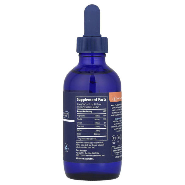 Trace Minerals Keto Electrolyte Drops 118 ml Main Product Image