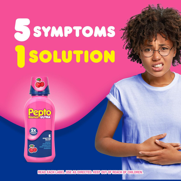 Pepto Bismol Ultra 16 oz — when to take and use cases