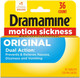 Dramamine Original Formula Motion Sickness Relief 36 Tabs