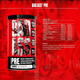 BAD ASS Pre Workout 438g — pack back / formula panel