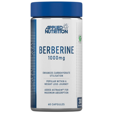 Berberine 1000mg Capsules – 60 Vegan Caps, with AstraGin® for Absorption, 30 Day Supply, Tested for Athletes