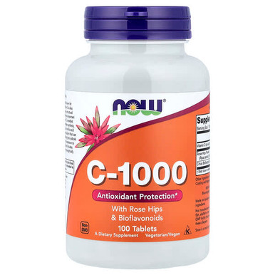 Vitamin C-1000 with Rose Hips & Bioflavonoids - 100 tablets