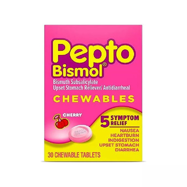 Bismol Chews 30 Chewable - Cherry Flavour
