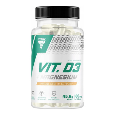 Vitamin D3 + Magnesium 60 Caps