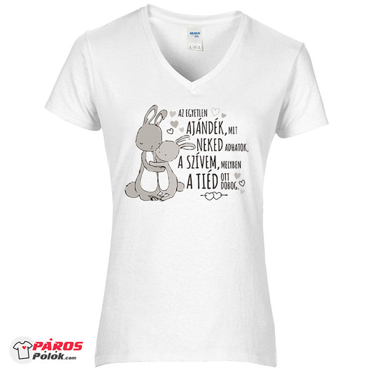 Nyuszis anya fehér Póló