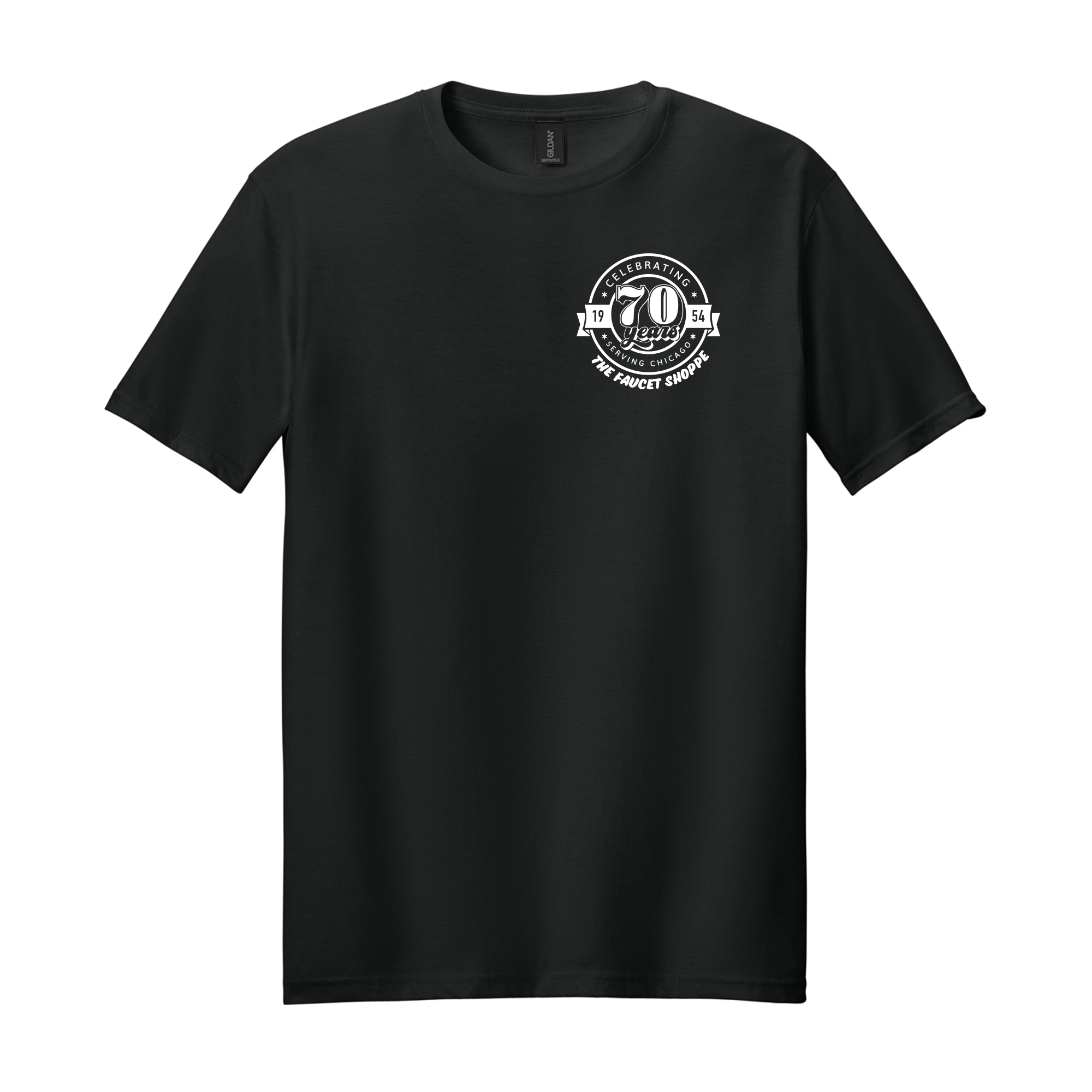 The Faucet Shoppe 70th Anniversary TShirt on The Chicago Faucet Shoppe.com