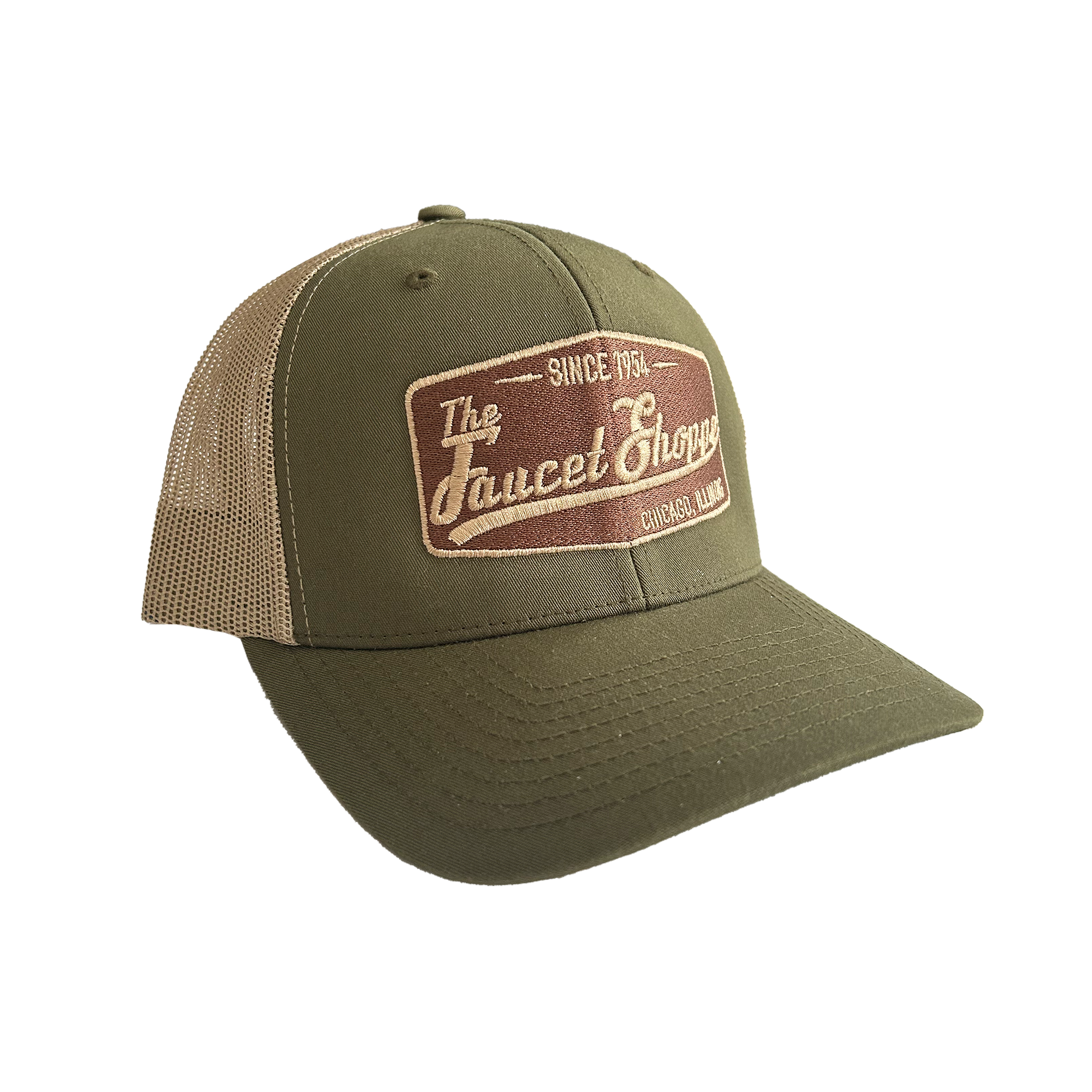 The Faucet Shoppe Mesh Cap Merch Army Green Hat