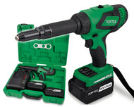 Toptul KPRA0306Z Cordless Riveter Brushless 18V 4.0Ah Li-ion Kit