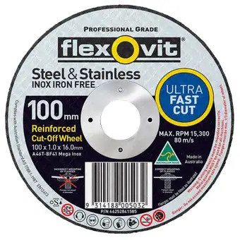 Flexovit 66253370295 Cut Off Wheels 125x1x22.23mm 110pcs