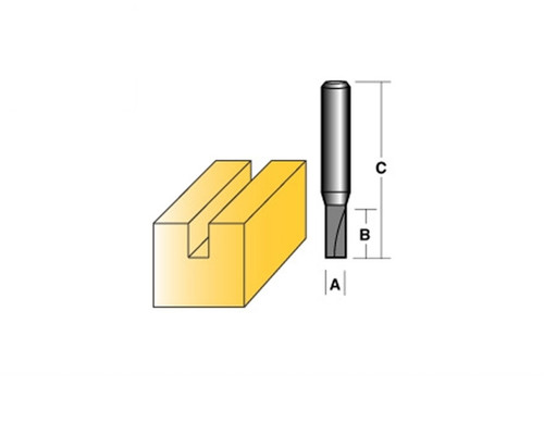 Carbitool T1805MS Straight Long 1/4" Shank 5mm