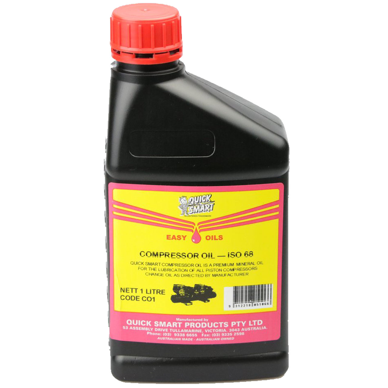 Quick Smart CO1 Air Compressor Oil ISO68 1L