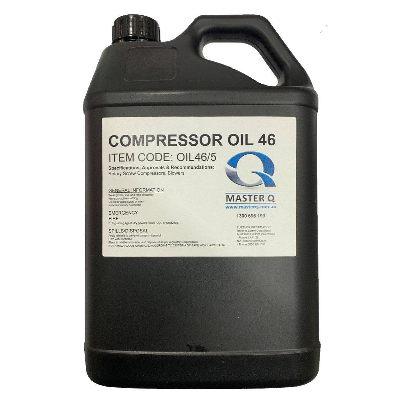 MasterQ OIL46/5 Air Compressor Oil ISO46 5L Audel Tools Dandenong