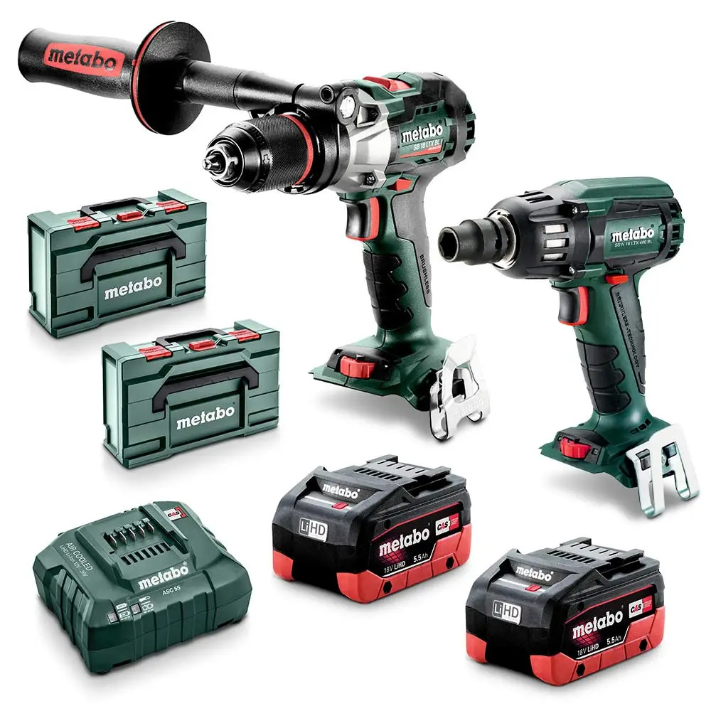 Metabo AU68201055 Cordless Drill Impact Wrench Kit 2pcs Audel