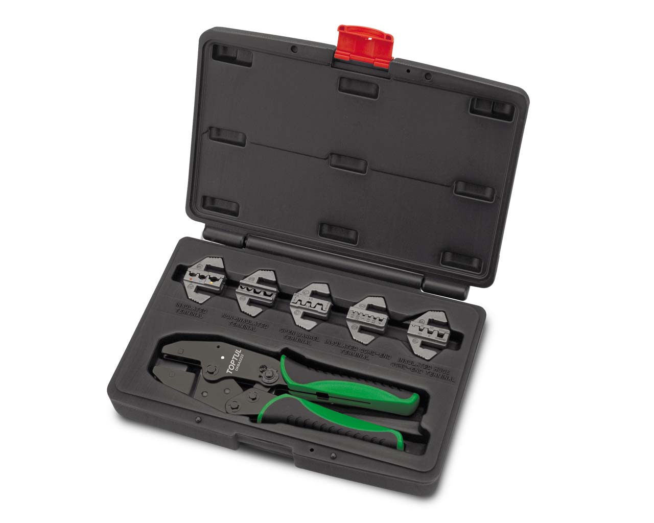 Toptul GAAI0605 Quick Interchangeable Ratchet Crimping Tool Kit 6pce