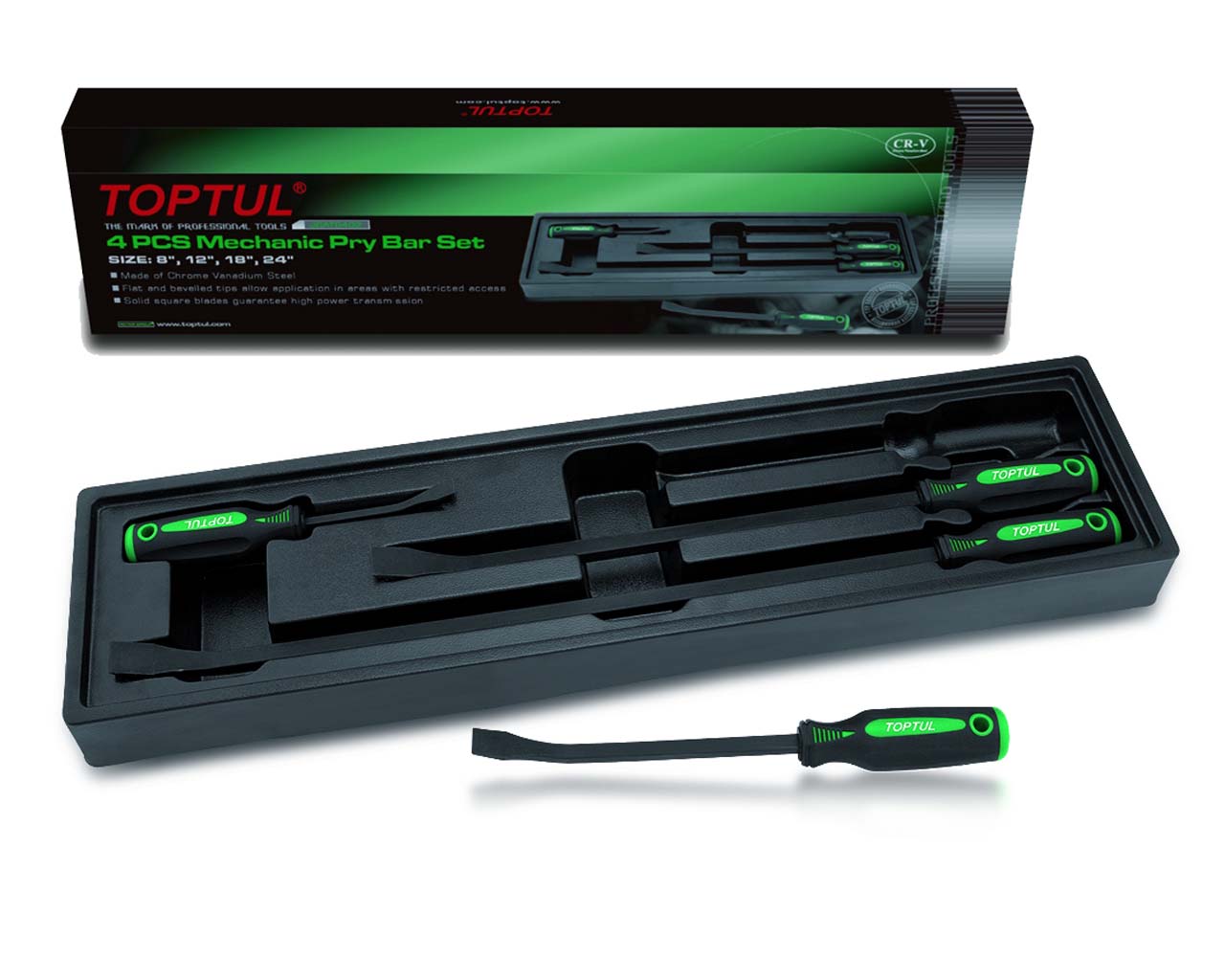 Toptul JGAT0402 Mechanic Pry Bar Set 4pce