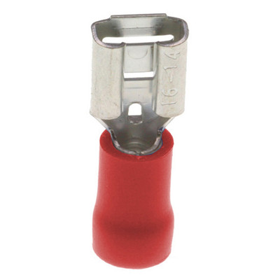 Pacific Components QF1-6CS Quick Connect Female Red 6.4mm