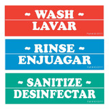 3 Compartment Sink Procedure Poster - Laminated - Dishmachine Tubing ...